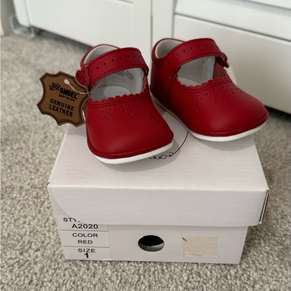 Angel baby Red Leather Shoes size 1